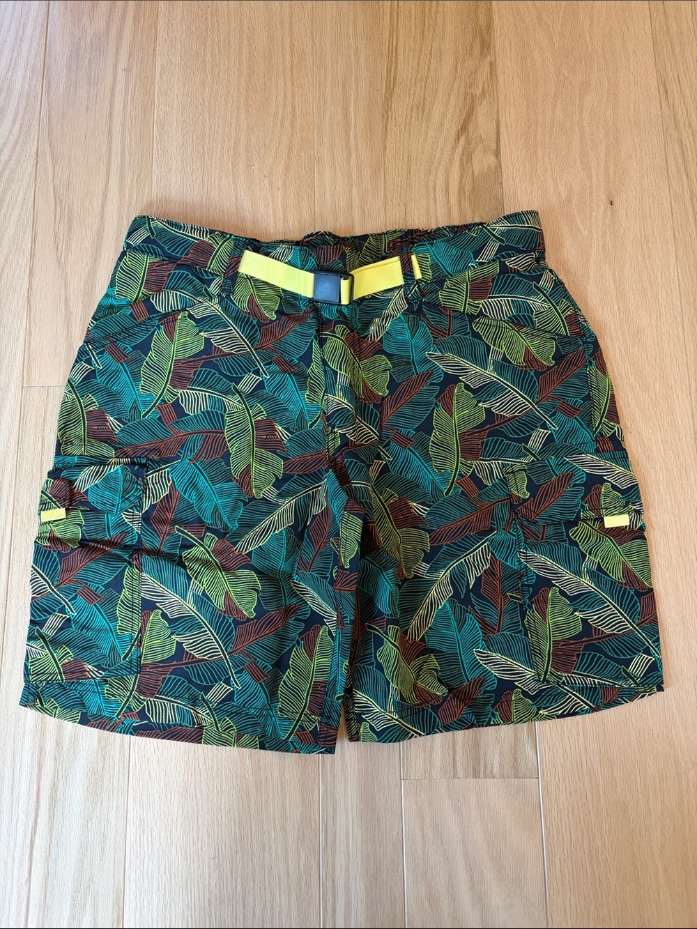 NWT Lands End Men’s L (36-38) Green Leaf Outrigger Quick Dry Cargo Swim Trunks - Picture 2 of 7